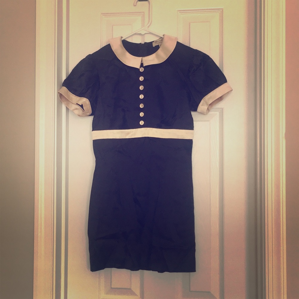 Bebe silk Wednesday Addams dress